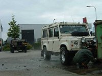 Cleaning the 110 as well. It was taken out for a little off-roading trip at the Maasvlakte. A lot of mud :-)