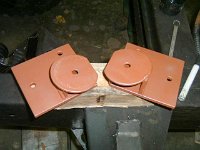 The new home made engine mountings. Super!!