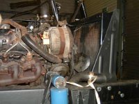 A brand new specially made radiator for the heavy 6.5 diesel. Because of the lack of space it was not easy to make a new one. I hope this one will do the job.