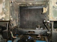 A lot of radiator behind the BBQ grill ;-) Next Saterday we will start with the steering stuff.