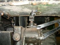 View from the underside trough the floor.