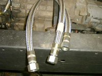 Steel harness hoses for the coolers