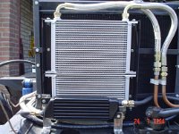 We have also fitted a small (the black one) oilcooler for the powersteering