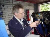 My friend Kees is the specialist here! First of all we have to find things out. Making a diagram of the standard Defender switches.