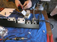 Kees is wiring the new dash, a lot of work