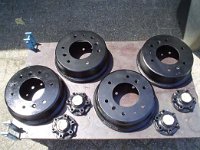 Brakedrums finished for mounting
