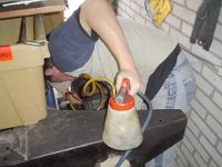 Ricardo is bleeding the brakes