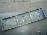 Hinges removed, ready for blasting