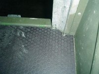 The loadingtray. New wooden floor.