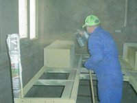 Spraying with alu primer