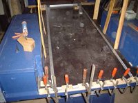 We make a new floor from special wooden trailerplates.....