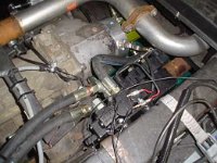 Topview from the controlvalve of the hydrolic Milemarker winch