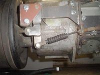 Homemade bracket for the handbrake cable