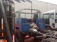 We have to use a forklift to put the engine in!